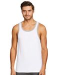 Van Heusen Athleisure Men Gym Vest - Cotton Spandex - Moisture Wicking, Ultra Soft, Scoop Neck_60071_White_L