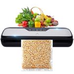 Upscale Vacuum Sealer | Auto Dry and Wet System | SS Top | LED Indicator | Sealing and Packaging Machine | Commercial-Grade | Roll Cutter | 1-Year Warranty