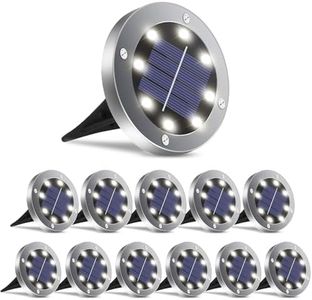 Solar Outdoor Lights 12 Packs, Garden Solar Lights Outdoor Waterproof Solar Pathway Lights Bright In-Ground Lights Outdoor Lighting Decor for Lawn, Patio , Yard, Driveway, Step and Walkway White Light