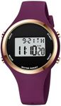 XCZAP Outdoor Sport Watches Alarm Clock 5Bar Waterproof LED Digital Watch (Purple Red)