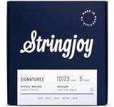 Stringjoy NW1023 Banjo Strings 5 String Set, Medium Gauge (10-23), Banjo Accessories, Exceptional Sound, Perfect for 5 String Banjo Beginners & Professionals