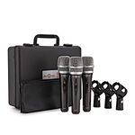 Dynamic Vocal Microphone with Switch - 3 Piece Set with Clips & Case