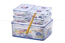 6pce container set - Rectangular 5.5lt with Freshness Tray/3 x 800ml/2 x 350ml