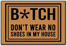 Awater Funny Door Mats Funny Words Shoes Off Bitches Indoor/Outdoor Doormat Indoor/Outdoors Decor Mat Rugs Size 23.6"(L) x 15.7"(W).