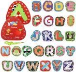 Vodolo Lacing Cards for Kids Ages 3-5,26 PCS Double Sided Sewing Cards for Toddlers 2-4 4-8,Sewing Kit Fine Motor Skills Threading Learning Toys,Preschool Kindergarten Classroom Must Haves Supplies