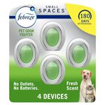Febreze Bathroom, Odor-Fighting, Plug In Alternative, Air Fresheners for Home and Bathroom, Kitchen & Closet, Heavy Duty Pet Scent, 4 Count