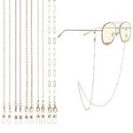 Teblacker 5 pcs Eyeglass Chains Beaded Glasses Chain Holder String Sunglasses Chain Eyeglass Holder Cord Necklace Eyewear Retainer Face Chain for Women Girls