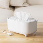 HAMMZR™ Large capacity baby wet wipes warmer | Fast Heating system and ultra power saver with LED display (White)