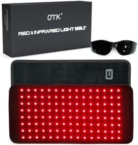 UTK Red Light Therapy Pad for Body Pain Relief, LED 660＆850nm Wearable Wrap Deep Therapy Belt with Timer Function Relieve Back Shoulder Pain