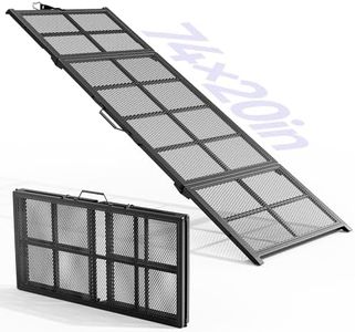 74'' L & 20'' W Longest Dog Ramp for Car - Extra Wide Portable Pet Ramps for Large Dogs, Dog Car Ramps for SUV/Truck/RV/Bed, Lightweight Dogs Ramp with Non-Slip Mesh Up to 400LBS, Black
