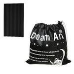 DREAM ART Anywhere Portable Blackout Curtain/Adjustable Blackout Shades/Temporary Blackout Blinds with Suction Cups for Nursery,Children Kids Bedroom or Travel Use,Black,1 pc W52xL72Inch(132X183cm)