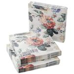 IKEA SMAKSINNE, 3-Ply Paper Napkins, Patterned/Floral, 33x33cm - Set of 90