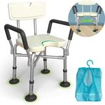 DUMALD - Elderly Shower Chair (150 kg) Shower Stool for Elderly – Shower Chair for Elderly – Bathroom Chair Elderly Non-Slip Shower Stool Bathroom Shower