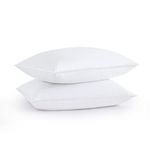 puredown Natural White Goose Feather Down Pillow Egyptian Cotton Cover 500 Fill Power King Size Set of 2