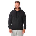 Iron Mountain Mens Soft Fleece Pullover Hooded Hoodie, Reclaimed Yarn Eco Friendly Top, Black, Large