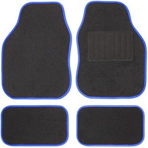 Safe Travel 27551 Universal Car Mats, Right Hand Drive (RHD), Welded Heel, Blue Binding
