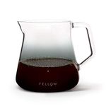 Fellow Mighty Small Glass Carafe - Manual Pour Over Coffee Beaker and Tea Steeper, Borosilicate Glass Decanter, 16.9 oz Smoke Grey Container