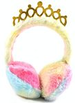 ZQBIEE Latest Crown Style Cute Winter & Outdoor Adjustable Ear Muffs Tie Dye for Girls and Women (CROWN GOLD)