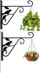 Simran Handicrafts Neumark Iron Scroll Bracket Hanger Hook For Pots, Black, 12x12 inch