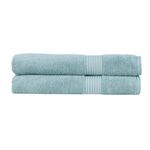 Christy Supreme Hygro 2 Bath Sheets Set | Mineral Blue | 100% Luxury Supima Cotton | Ultra Soft | Super Absorbent | 650GSM | Extra Large Bath Towels