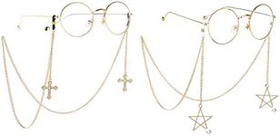 Naimo 2PCS Pearl Star Pendant Eyegl