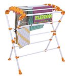 FLIPZON Mini Sumo Pre Assembled, Foldable Cast Iron Cloth Drying Stand - Orange and White