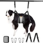 Ownpets Pet Grooming Hammock, Breathable Dog Grooming Hammock with Carabiners, Pet Grooming Harness Sling for Grooming, Hair Nail Trimming Cutting & More, M