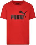 PUMA Boys' No. 1 Logo T-Shirt, Red, Medium