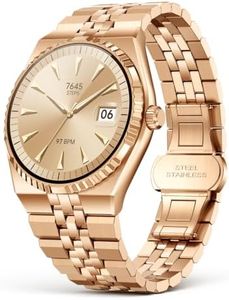 2026 Business Smart Watch, 1.32" AMOLED HD Screen, Bluetooth 5.4 Calls, Stainless Steel Strap, 160+ Sports Modes, Fitness Watch with Heart Rate/SpO2/Sleep/Blood Pressure Monitor, iOS and Android Gold