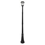 GAMA SONIC GS-94B-S Victorian Bulb-Single Head Lamp Post Outdoor Solar Light Fixture and Pole, Bright White LED, Black, Single Lamp and Post