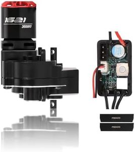 FEDCO Brushless Motor and Transmission with Hobbywing Quicrun WP Mini24 Combo Outer 1621SL 3500KV Motor and ESC Combo with Side Plate,PH2.0 & JST & MX2.0 Plug for TRX4M Upgrades 1/18 RC Crawler