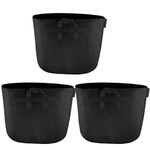 FiveSeasonStuff 20 Gallon Grow Bags Upgraded Heavy Duty Handles, 3 Pack Reusable Breathable Planters