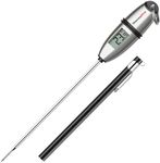 ThermoPro TP02S Digital Meat Thermometer, Instant Read Thermometer for Air Fryers Cooking, 13.5cm Temperature Probe with Tip Cover, Auto-Off and Non-Slip Ring, Ideal for Cooking BBQ Sugar Jam Kitchen