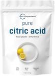 Citric Acid 6 Pounds, Food Grade, Fine Granular Powder | 100% Pure, Concentrated Anhydrous Form | Natural Preservative + Great for Cooking, Cleaning, & DIY Bath Bombs | Non-GMO