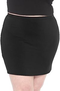 Women's Cotton Mini Skirt Black 3X