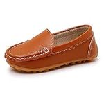 SOFMUO Boys Girls Leather Loafers S