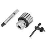 KATSU 1-13mm Drill Chuck Key Type MT2-B16 Taper Arbor Lathe Bench Drill Chuck Rotary Tool for Centering Drilling Tapping Reaming 105170