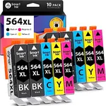 Smart Ink Compatible Ink Cartridge Replacement for HP 564 XL 564XL High Yield 10 Combo Pack (4 Black & 2 C/M/Y) for DeskJet 3520 3522 Photosmart 7520 6520 5520 7525 5514 7510 OfficeJet 4620 Printers