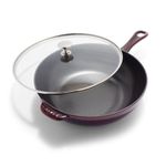 Staub Cast Iron 2.9-qt Daily Pan with Glass Lid - Grenadine