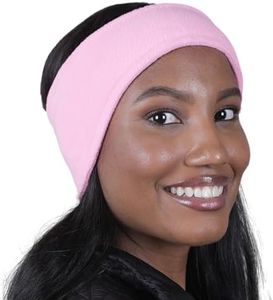 Tough Headwear Ear Warmer Headband - Running Accessories - Ear Muffs for Winter - Helmet-Ready Headbands for Men - Pink