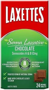 Laxettes Senna Chocolate Squares, 24 Count