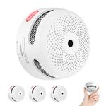 X-Sense Mini Smoke Alarm for Home, 10-Year Battery Fire Alarm, Smoke Detector with LED Indicator & Silence Button, Conforms to EN14604 Standard, XS01, 3-Pack