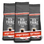 Der-Franz Espresso Coffee, whole bean, 3 x 500 g