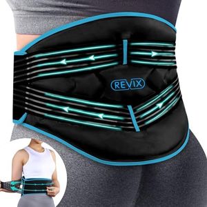 REVIX Extra Large Ice Pack for Back Pain Relief with Double Compression, Reusable Large Back Ice Pack for Injuries, Lower Lumbar Surgery, Cold Compress Therapy for Sciatic Nerve, Coccyx, Herniated