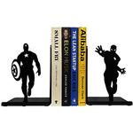 HeavenlyKraft Superhero Bookends | Decorative Bookends for shelves | Non-Skid Book Holders for Shelves, Table | Unique Home/Office Decor | Heavy Bookends| Metal Book ends| 7x5.5x4 Inches Each