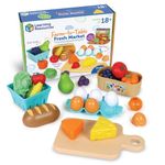 Learning Resources New Sprouts Farm to Table Fresh Market, Ages 18 months+, Toys for 2 Year Old Boy or Girl, Play Food, 27 Pieces