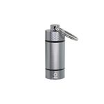 ONGROK Premium Mini Storage Tube, Keychain, Gun Metal Silver, Pocket-Sized, Airtight, Aluminum Metal Holder and Case