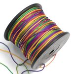 Embroiderymaterial 1 MM Thick Multicolor Nylon Thread/Dori for Jewellery Making, Bracelet Making, Craft, Sewing, Crochet, Macrame, Rakhi, (1Roll, 105 Meters) (Multicolor)