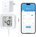 GoveeLife WiFi Freezer Thermometer Alarm, Remote App Alert with Anti-False, Wireless Smart Temperature Monitor Sensor, 2 Years Free Data Storage Export, Digital Thermometer for Refrigerator Pool Tub