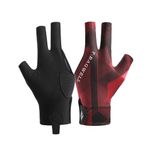 YFXXEEA Snooker Gloves Left Hand, Spandex Three Finger Billiard Gloves, Anti-Slip Left Hand Gloves, Billiard Pool Gloves with Moisture-Wicking, Gloves for Sports Men Women Sports